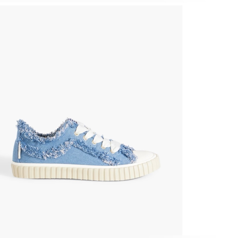 ZIMMERMANN Frayed Light Denim Lo-Top Trainers Sneakers Women’s EU 39 US 9 NWOB - Picture 3 of 15